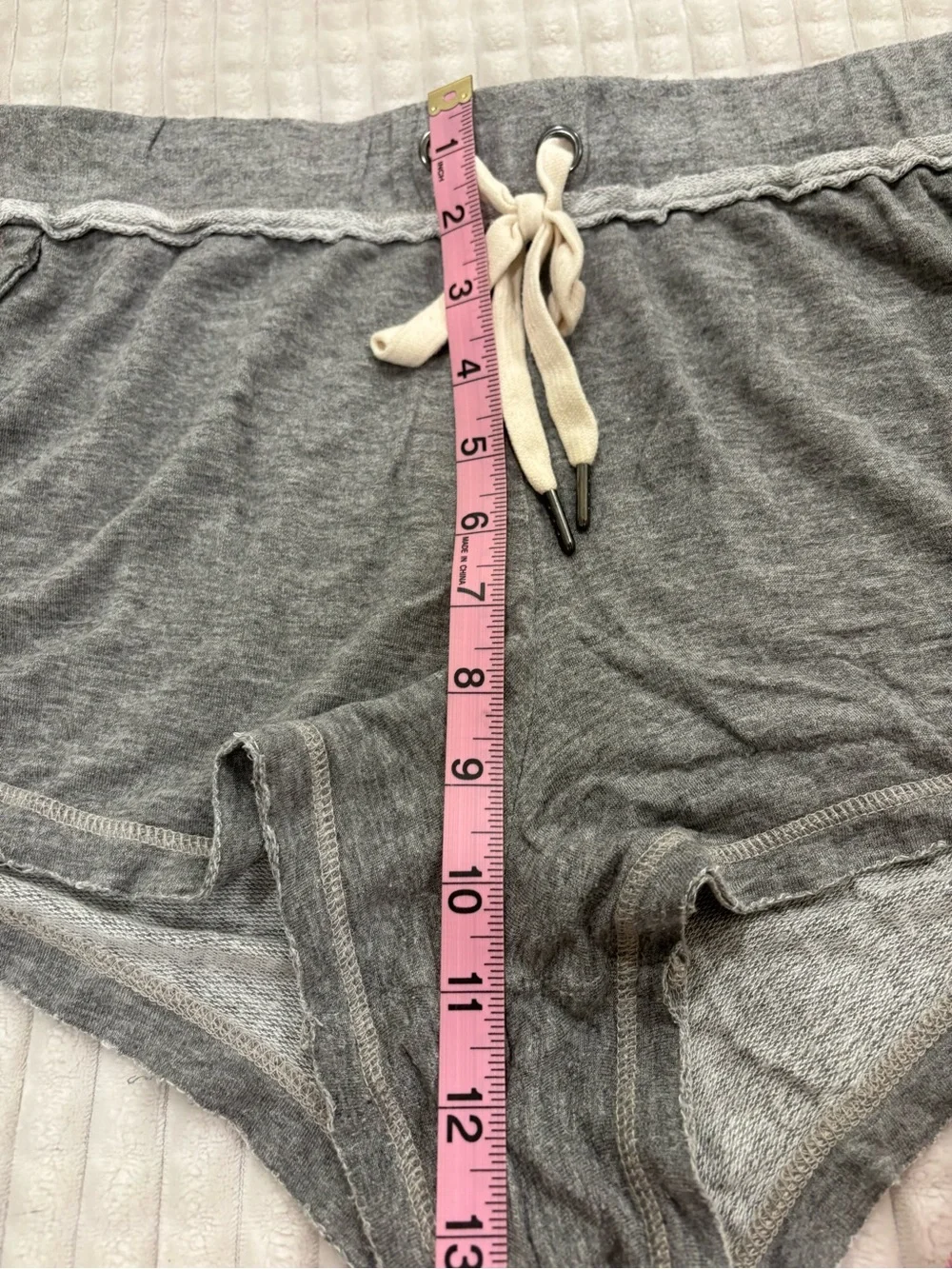Women's Gray Lounge Shorts with Drawstring
